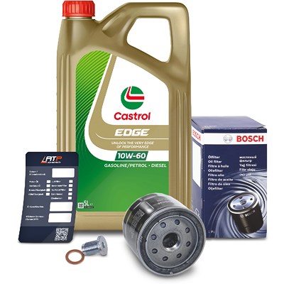 Bosch Ölfilter+Schraube+5 L Castrol SUPERCAR 10W-60 für Alfa Romeo von Bosch