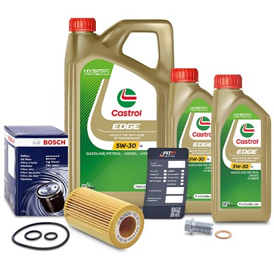 Bosch Ölfilter+Schraube+7 L Castrol 5W-30 LL für Mercedes-Benz von Bosch