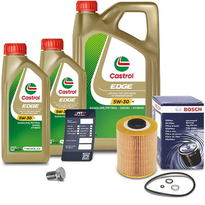 Bosch Ölfilter+Schraube+7 L Castrol 5W-30 M für BMW von Bosch