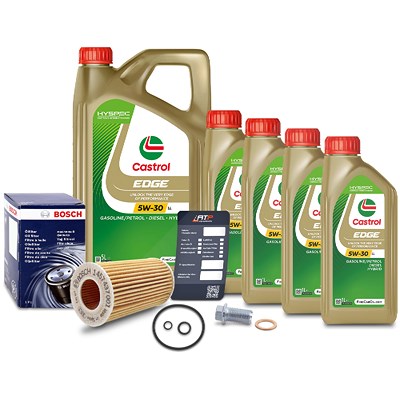 Bosch Ölfilter+Schraube+9 L Castrol 5W-30 LL für Mercedes-Benz von Bosch