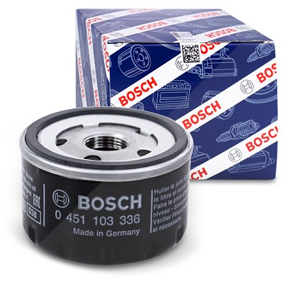 Bosch Ölfilter [Hersteller-Nr. 0451103336] für Alfa Romeo, Alpine, Dacia, Lada, Mitsubishi, Nissan, Opel, Peugeot, Piaggio, Renault von Bosch