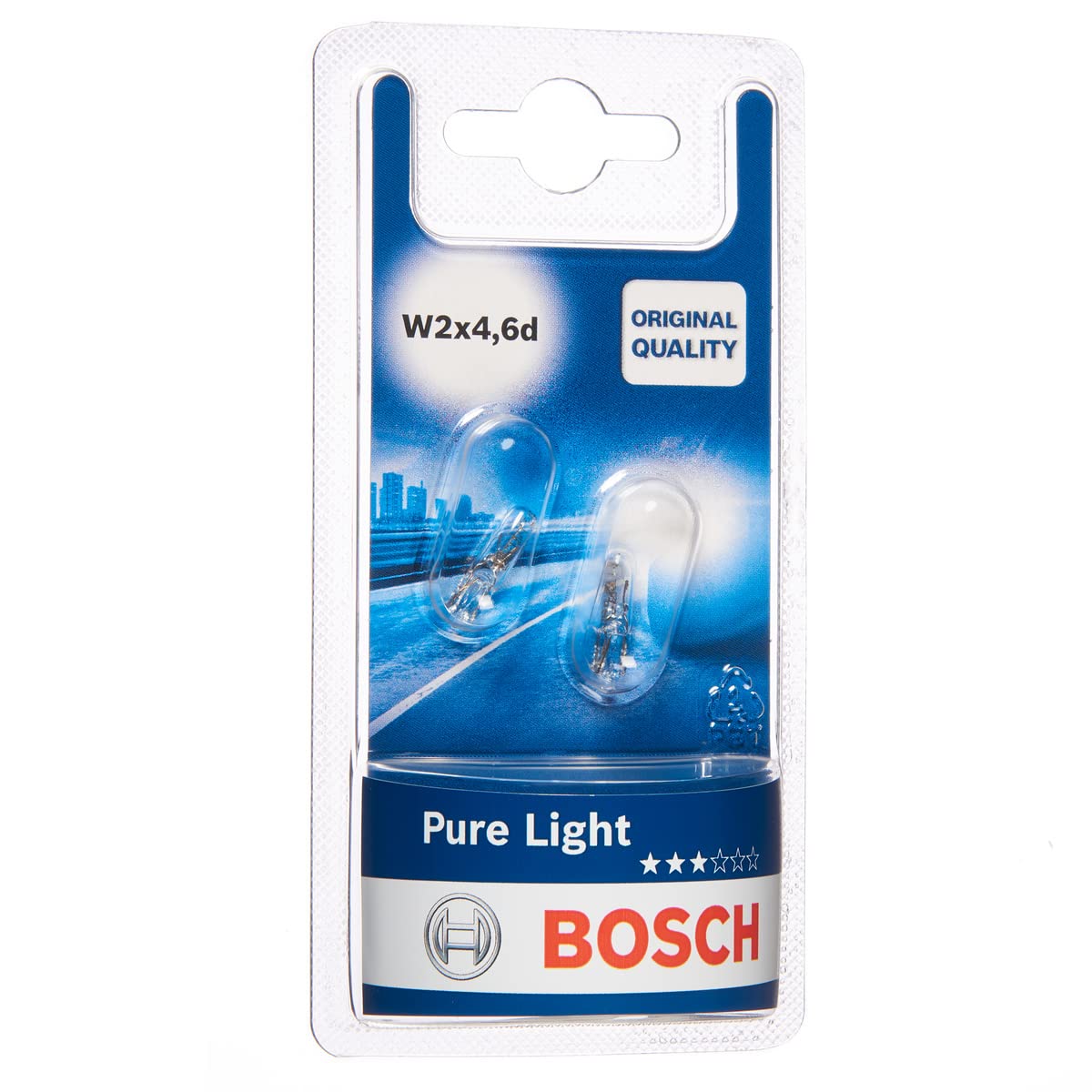 Bosch Pure Light Fahrzeuglampen - 12 V1,2 W W2x4,6d - 2 Stücke von Bosch Automotive