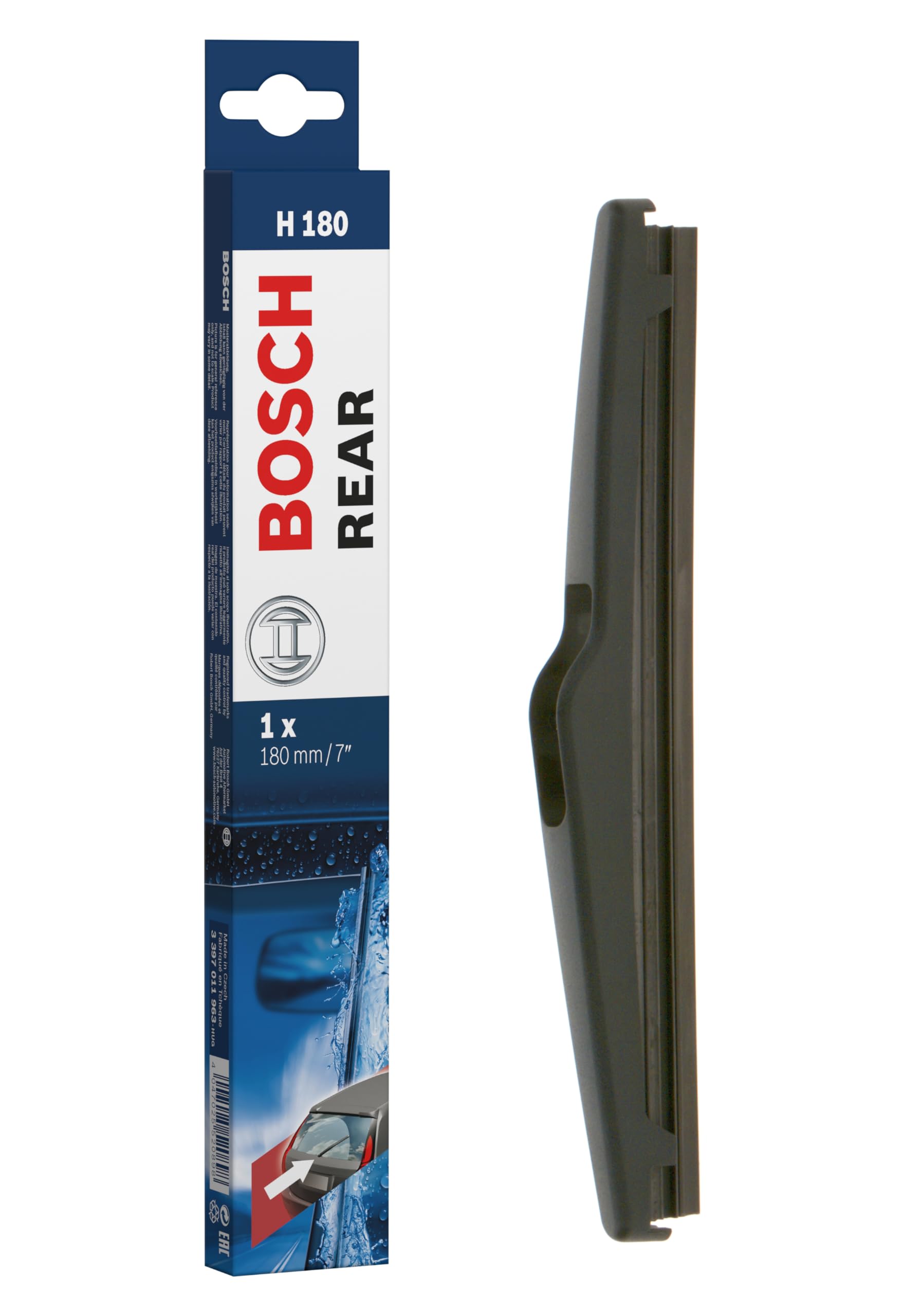 Bosch Scheibenwischer Rear H180, Länge: 180mm – Scheibenwischer für Heckscheibe von Bosch