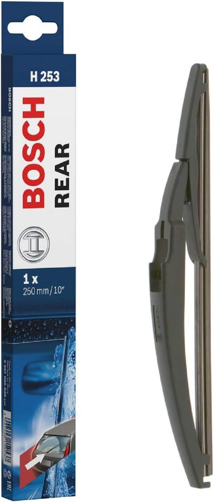 Bosch Scheibenwischer Rear H253, Länge: 250mm – Scheibenwischer für Heckscheibe von Bosch