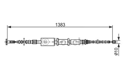 Bosch Seilzug, Feststellbremse [Hersteller-Nr. 1987477826] für Alfa Romeo, Fiat von Bosch