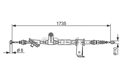 Bosch Seilzug, Feststellbremse [Hersteller-Nr. 1987477112] für Alfa Romeo von Bosch