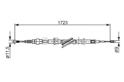 Bosch Seilzug, Feststellbremse [Hersteller-Nr. 1987477686] für Skoda, VW, Audi von Bosch