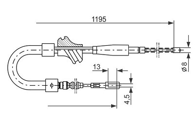 Bosch Seilzug, Feststellbremse [Hersteller-Nr. 1987477187] für Audi, VW von Bosch