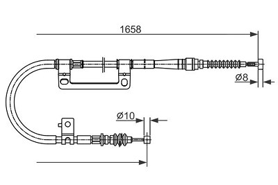 Bosch Seilzug, Feststellbremse [Hersteller-Nr. 1987477331] für Fiat, Lancia, Autobianchi von Bosch