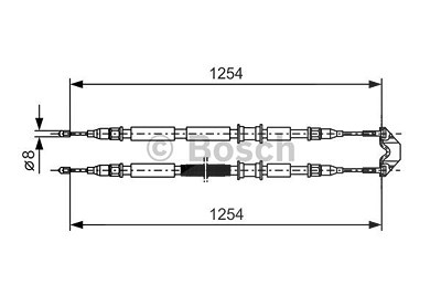 Bosch Seilzug, Feststellbremse [Hersteller-Nr. 1987477764] für Opel von Bosch