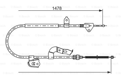 Bosch Seilzug, Feststellbremse [Hersteller-Nr. 1987477951] für Citroën, Peugeot, Toyota von Bosch