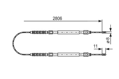 Bosch Seilzug, Feststellbremse [Hersteller-Nr. 1987477262] für Citroën, Fiat, Peugeot von Bosch