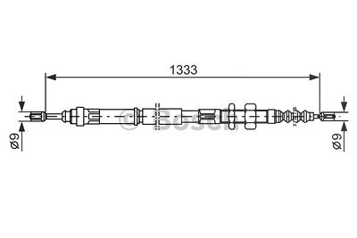 Bosch Seilzug, Feststellbremse [Hersteller-Nr. 1987477440] für Citroën von Bosch