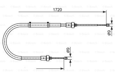 Bosch Seilzug, Feststellbremse [Hersteller-Nr. 1987482411] für Dacia von Bosch