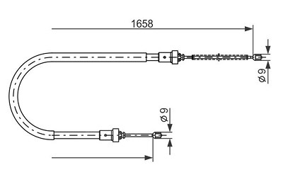 Bosch Seilzug, Feststellbremse [Hersteller-Nr. 1987482234] für Renault, Dacia von Bosch