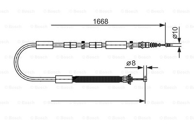 Bosch Seilzug, Feststellbremse [Hersteller-Nr. 1987477911] für Fiat von Bosch