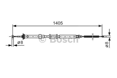 Bosch Seilzug, Feststellbremse [Hersteller-Nr. 1987477927] für Fiat von Bosch