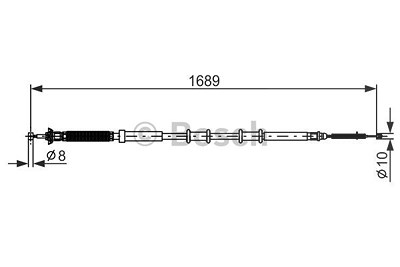 Bosch Seilzug, Feststellbremse [Hersteller-Nr. 1987477975] für Fiat von Bosch