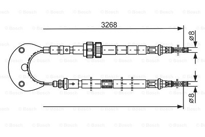 Bosch Seilzug, Feststellbremse [Hersteller-Nr. 1987477095] für Ford von Bosch