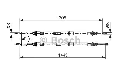 Bosch Seilzug, Feststellbremse [Hersteller-Nr. 1987477732] für Ford, Mazda von Bosch