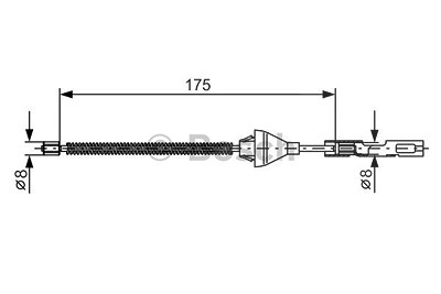 Bosch Seilzug, Feststellbremse [Hersteller-Nr. 1987477906] für Ford, Mazda von Bosch