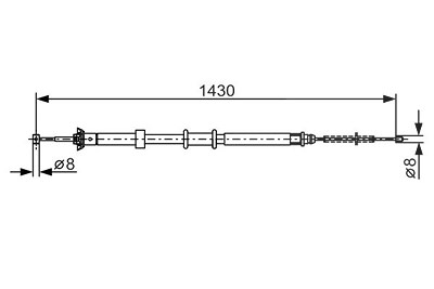 Bosch Seilzug, Feststellbremse [Hersteller-Nr. 1987482240] für Ford von Bosch