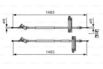 Bosch Seilzug, Feststellbremse [Hersteller-Nr. 1987477930] für Ford von Bosch