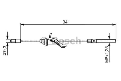 Bosch Seilzug, Feststellbremse [Hersteller-Nr. 1987482188] für Ford, Volvo von Bosch