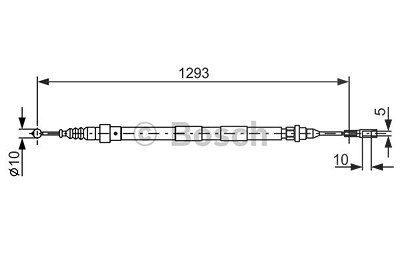 Bosch Seilzug, Feststellbremse [Hersteller-Nr. 1987477630] für Ford, Seat, VW von Bosch