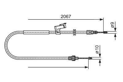 Bosch Seilzug, Feststellbremse [Hersteller-Nr. 1987482134] für Ford von Bosch