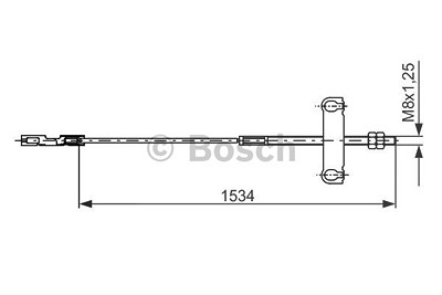 Bosch Seilzug, Feststellbremse [Hersteller-Nr. 1987482195] für Ford von Bosch