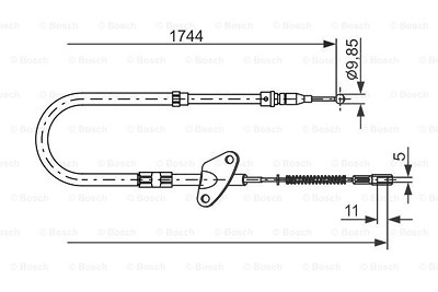 Bosch Seilzug, Feststellbremse [Hersteller-Nr. 1987477122] für Mercedes-Benz von Bosch