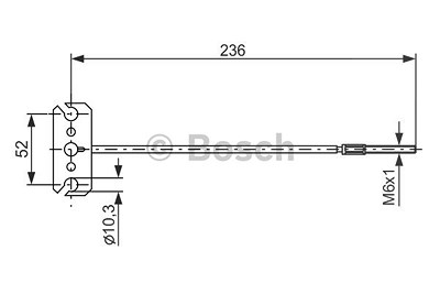 Bosch Seilzug, Feststellbremse [Hersteller-Nr. 1987477226] für Nissan von Bosch