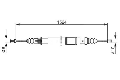 Bosch Seilzug, Feststellbremse [Hersteller-Nr. 1987477471] für Renault von Bosch