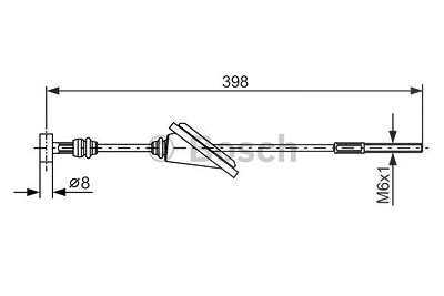 Bosch Seilzug, Feststellbremse [Hersteller-Nr. 1987477985] für Toyota von Bosch