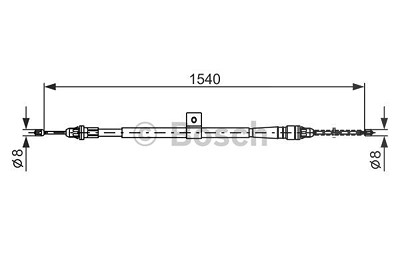 Bosch Seilzug, Feststellbremse [Hersteller-Nr. 1987477992] für Nissan von Bosch