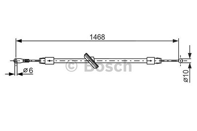 Bosch Seilzug, Feststellbremse [Hersteller-Nr. 1987482027] für VW von Bosch