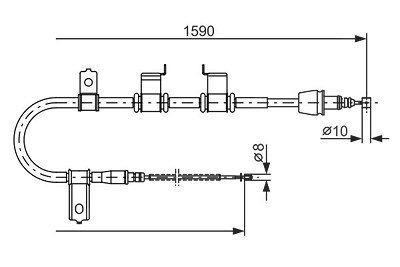 Bosch Seilzug, Feststellbremse [Hersteller-Nr. 1987482072] für Hyundai von Bosch