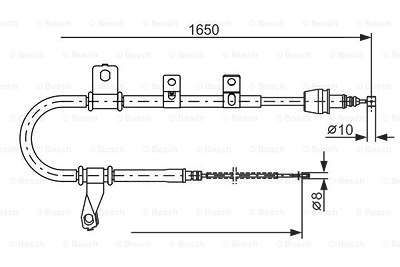 Bosch Seilzug, Feststellbremse [Hersteller-Nr. 1987482074] für Hyundai von Bosch