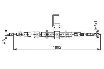 Bosch Seilzug, Feststellbremse [Hersteller-Nr. 1987482106] für Saab von Bosch