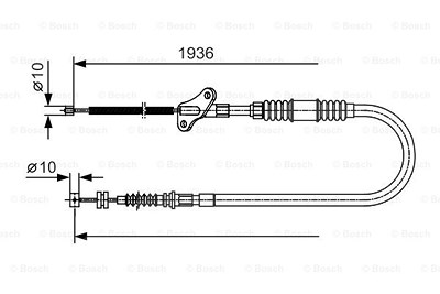 Bosch Seilzug, Feststellbremse [Hersteller-Nr. 1987482110] für Opel von Bosch