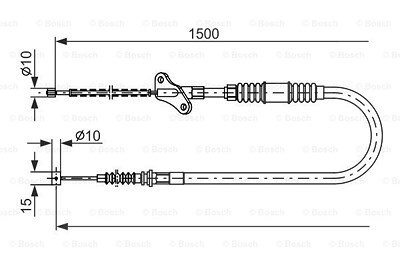 Bosch Seilzug, Feststellbremse [Hersteller-Nr. 1987482171] für Opel von Bosch