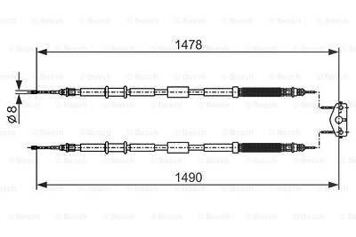 Bosch Seilzug, Feststellbremse [Hersteller-Nr. 1987482282] für Opel von Bosch