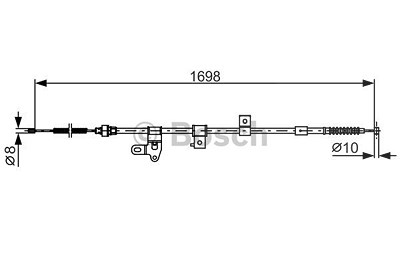 Bosch Seilzug, Feststellbremse [Hersteller-Nr. 1987482346] für Toyota von Bosch