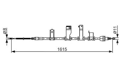 Bosch Seilzug, Feststellbremse [Hersteller-Nr. 1987482349] für Hyundai von Bosch