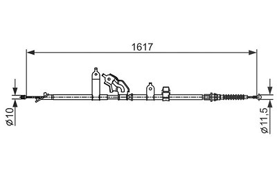 Bosch Seilzug, Feststellbremse [Hersteller-Nr. 1987482441] für Toyota von Bosch