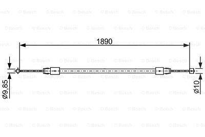 Bosch Seilzug, Feststellbremse [Hersteller-Nr. 1987482444] für Audi, VW von Bosch