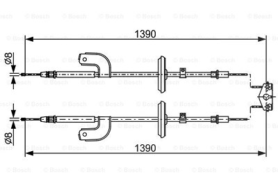 Bosch Seilzug, Feststellbremse [Hersteller-Nr. 1987482459] für Chevrolet von Bosch