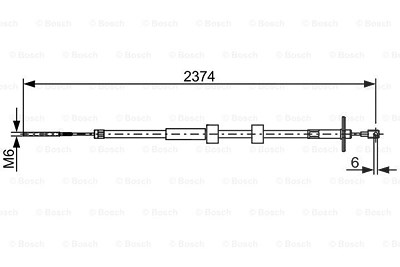 Bosch Seilzug, Feststellbremse [Hersteller-Nr. 1987482499] für Mercedes-Benz von Bosch