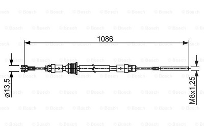 Bosch Seilzug, Feststellbremse [Hersteller-Nr. 1987482547] für Renault von Bosch